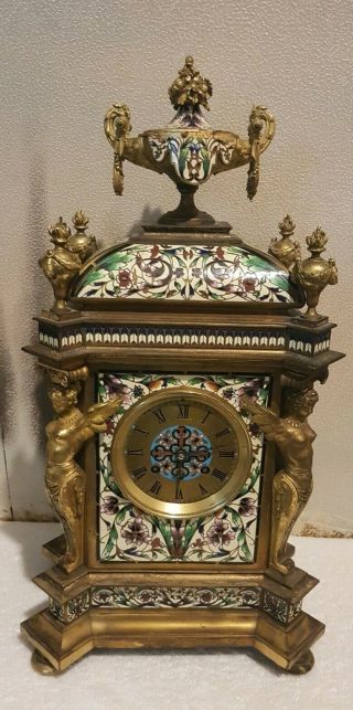 Japy Freres French Ormalu Mantle Clock
