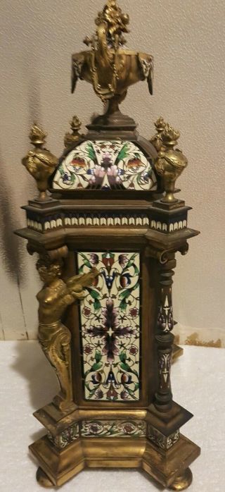 Japy Freres French ormalu mantle clock 9