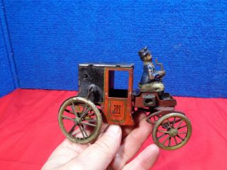 Antique Tin Litho Toy Car Wind Up Toy Car Buggy 2