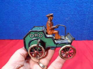 Antique Tin Litho Toy Car Wind Up Toy Car Buggy 1