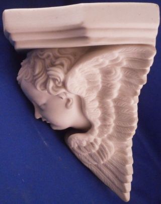 Antique 19thC American Parian Porcelain Figural Angel Wall Shelf America USA US 5