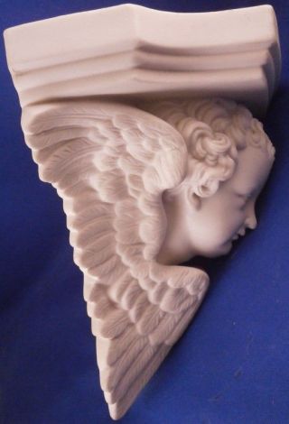 Antique 19thC American Parian Porcelain Figural Angel Wall Shelf America USA US 8