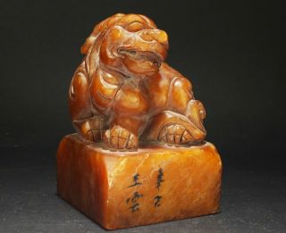 A Chinese Myth - Beast Estate Soapstone Seal Display