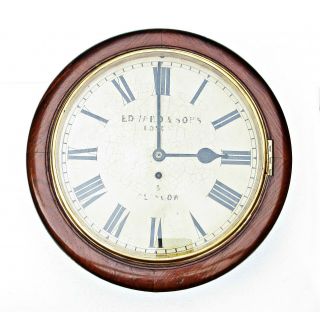 Antique Fusee Quality Winterhalder & Hofmeier Wall Clock,  12 " Dial,  Well