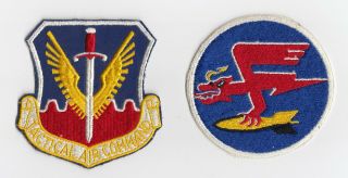 Usaf - 389th Fighter Bomber Squadron & Tac Patch Set - F - 84,  F - 86 & F - 100
