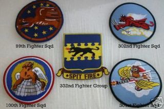 Large 99 100 301 302nd Squadron Tuskegee Airmen Patch Us Air Force Red Tail Gift