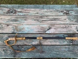 Antique Navy Sword,  Hilborn Hamburger w/ sleeve Made In US 9