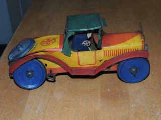 1926 Vintage Marx Tin Litho King Race Car Wind Up Racer The Monarch Of All
