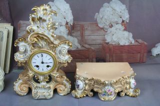 Jacob Petit XIX antique French Louis VX Clock paris porcelain 11