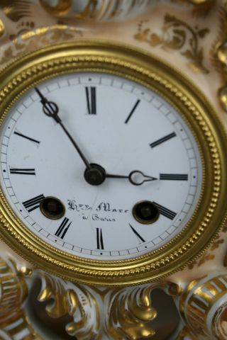 Jacob Petit XIX antique French Louis VX Clock paris porcelain 7