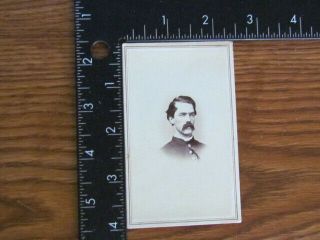 Civil War soldier with large mustache cdv photograph 2