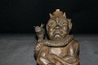 （IM - 77) ONI (Demon) of wood Carving 8
