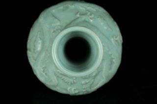 APR246 CHINESE LONGQUAN CELADON PORCELAIN DRAGON RELIEF BOTTLE VASE 7