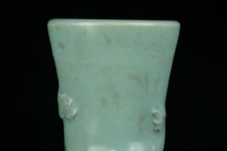 APR246 CHINESE LONGQUAN CELADON PORCELAIN DRAGON RELIEF BOTTLE VASE 8