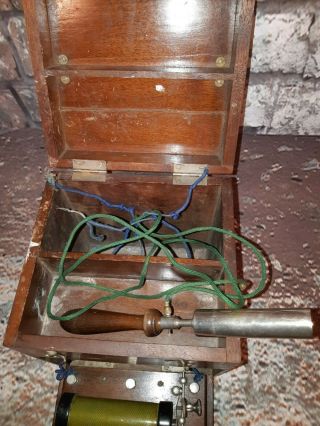 Antique Victorian Induction Coil Medical Electric Shock Machine Nervous Therapy 5
