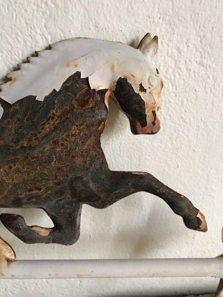 FOLKY Antique Metal Horse Weathervane Fragment Old Paint Folk Art AAFA Arrow 11