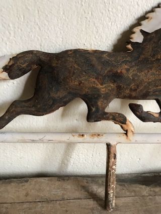 FOLKY Antique Metal Horse Weathervane Fragment Old Paint Folk Art AAFA Arrow 8