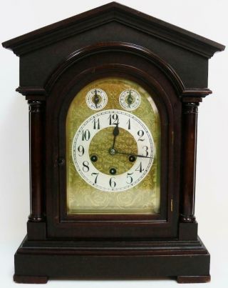 Antique Junghans 8 Day Architectural Westminster Chime Musical Bracket Clock