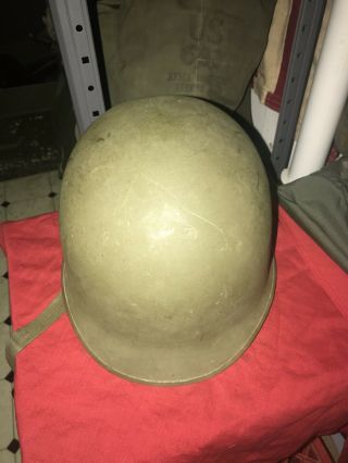 US Post WW2 WWII Korea Vietnam War Era M1 Helmet - Swivel Bale - Rear Seam - 8