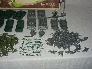 Marx 4757 MO Battleground Play Set Dated MCMLXXI (1971) with 51 Tank 4