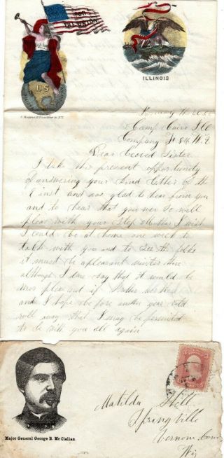 1861,  8th Wisconsin,  John W.  Shell,  Killed At The Battle Of Corinth,  Letter Home