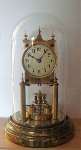 Good Early Gustav Becker 400 Day Clock With Disc Pendulum