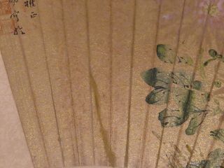 1886 ANTIQUE CHINESE FINE PAINTING ON FAN CHOP MARK AND WAX SEAL 7