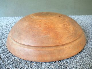 Antique Bowl Maple Wood Vtg Primitive Large 14 - 3/4 