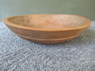 Antique Bowl Maple Wood Vtg Primitive Large 14 - 3/4 