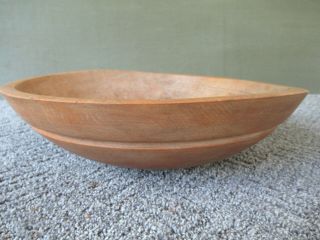 Antique Bowl Maple Wood Vtg Primitive Large 14 - 3/4 