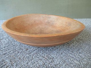 Antique Bowl Maple Wood Vtg Primitive Large 14 - 3/4 