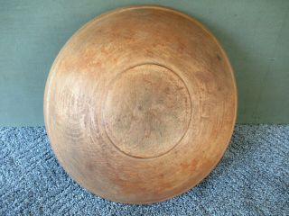 Antique Bowl Maple Wood Vtg Primitive Large 14 - 3/4 