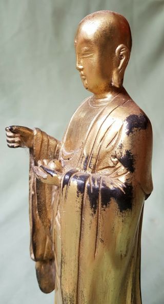 Large antique Chinese Gilt Bronze figure of an Immortal 6