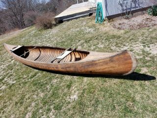 Wooden Canoe Antique 17 Feet