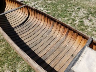 wooden canoe antique 17 feet 3