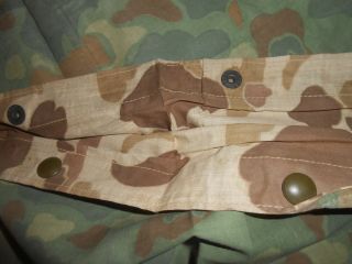 U.  S.  ARMY : - RARE - WWII U.  S.  M.  C.  FROG CAMO REVERSIBLE PONCHO or TENT 7