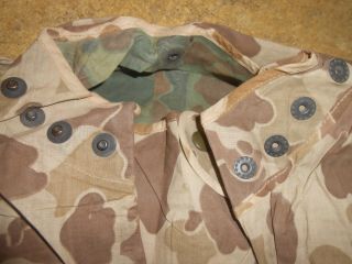 U.  S.  ARMY : - RARE - WWII U.  S.  M.  C.  FROG CAMO REVERSIBLE PONCHO or TENT 8