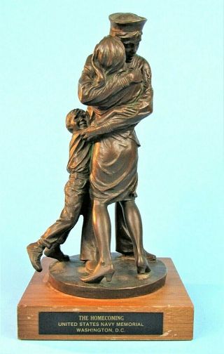 The Homecoming Statue Signed Bleifeld Bronzed Sculpture U.  S.  Navy Memorial