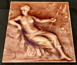 American Encaustic Tile Co.  Nude Figure / Rare