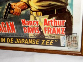 HELLCATS OF THE NAVY - FRENCH RELEASE MOVIE POSTER - WWII - RONALD NANCY DAVIS REAGAN 4