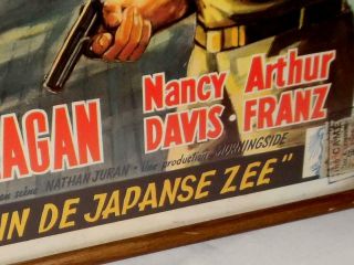 HELLCATS OF THE NAVY - FRENCH RELEASE MOVIE POSTER - WWII - RONALD NANCY DAVIS REAGAN 7