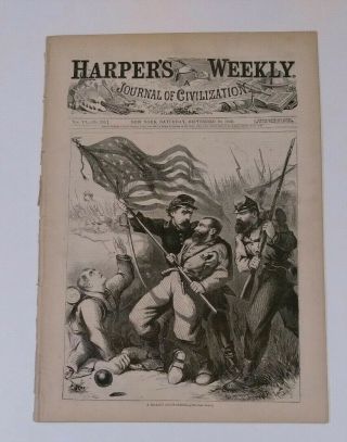 Harper ' s Weekly 9/20/1862 Civil War 2nd Bull Run War in Kentucky Map 2