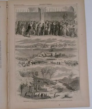 Harper ' s Weekly 9/20/1862 Civil War 2nd Bull Run War in Kentucky Map 3