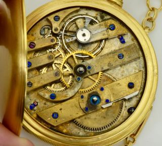 Rare antique Ottoman Pasha award 18k Gold plated silver watch.  Tughra case&dial 11