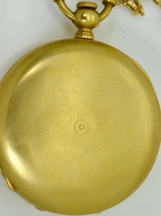 Rare antique Ottoman Pasha award 18k Gold plated silver watch.  Tughra case&dial 4