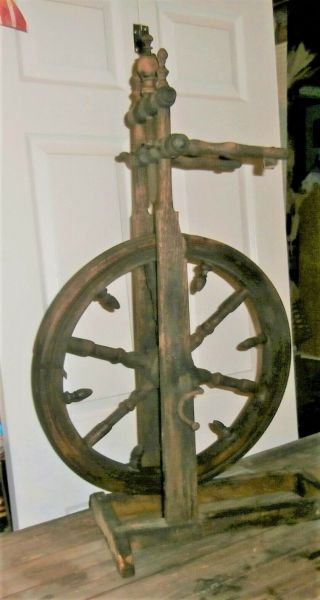 Antique Spinning Wheel For Repair,  Parts Or Decor,  Needs Tlc