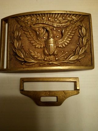 Civil War Officers Sword Belt Buckle 2 Piece.  (with) Prominence