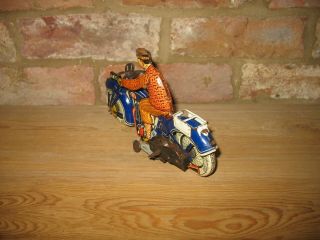 EARLY TIPPCO MOTORCYCLE WIND UP TIN TOY GERMANY 1920/30 RARE TINPLATE no car 8