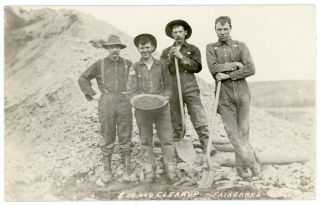 Fairbanks Alaska Gold Miners $10,  000 Cleanup Mining Real Photo Postcard Rppc