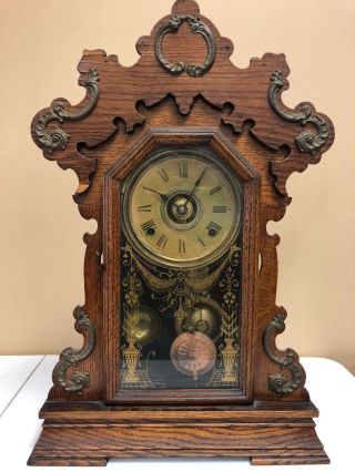 Seth Thomas Antique Mantel Clock 8 Day Half Hour Strike